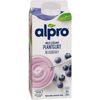 Plantgurt sojaprodukt Blåbär Laktosfri 750ml Alpro