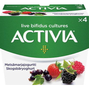 Yoghurt Skogsbär 125g 4-p Activia