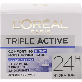 Nattkräm Triple Active 24H 50ml Loreal