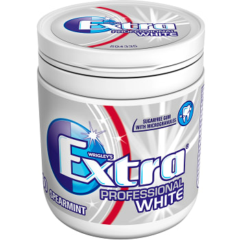 Sockerfritt Tuggummi Professional White 84g Extra