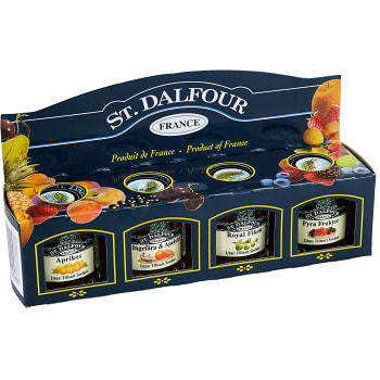 Marmelad Presentask Blandade smaker 28g 4-p St.Dalfour