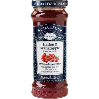 Marmelad Hallon &amp; granatäpple utan tillsatt socker 284g St.Dalfour