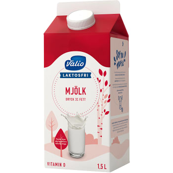 Mjölk Laktosfri 3% 1,5l Valio Eila