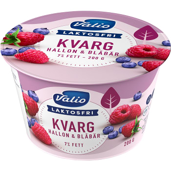 Kvarg Hallon &amp; blåbär Laktosfri 200g Valio Eila
