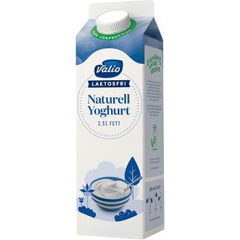 Yoghurt Naturell Laktosfri 2,5% 1l Valio Eila