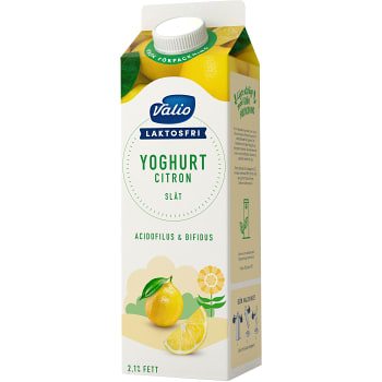 Fruktyoghurt Citron utan fruktbitar Laktosfri 2,1% 1l Valio Eila