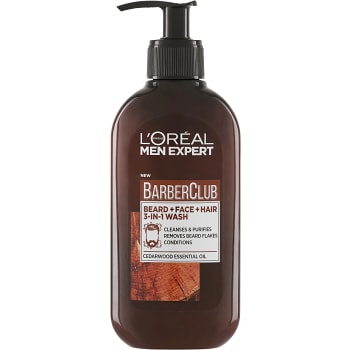 3 in1 Wash Beard+Face+Hair Barber Club 200ml L'Oréal
