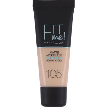 Foundation Fit me Matte &amp; Poreless Natural Ivory 105 30ml Maybelline