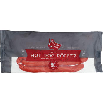 Röd Hot Dog pölser 375g Göl