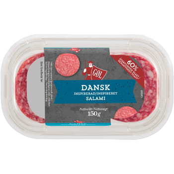 Klassisk dansk salami skivad 150g Göl Pölser