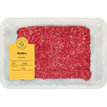 Nötfärs 20% ca 1kg Hacksta Köttdisk