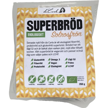 Superbröd Solrosfrön Ekologiskt 350g Da Carla | Handla mat online från ...