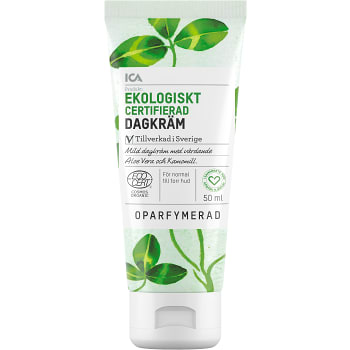 Dagkräm oparfymerad Ekologisk 50ml ICA Hjärtat