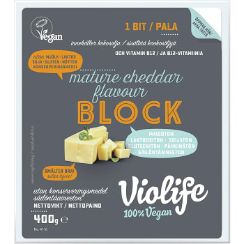 Veganost Mature&#xa0;Cheddar Flavour Mjölkfri 400g Violife