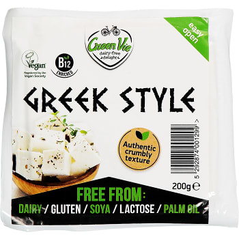 Fetaost Greek Style Vegansk 200g Greenvie