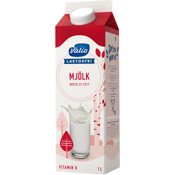 Mjölkdryck Laktosfri 3% 1l Valio Eila