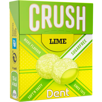 Halstabletter Crush Lime 25g Dent