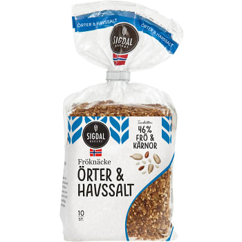 Fröknäcke Ört &amp; havssalt 220g Sigdal Bakeri
