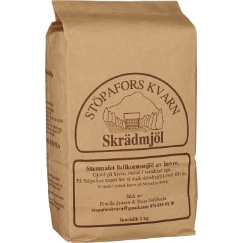 Skrädmjöl Fullkorn 1kg Stöpafors Kvarn