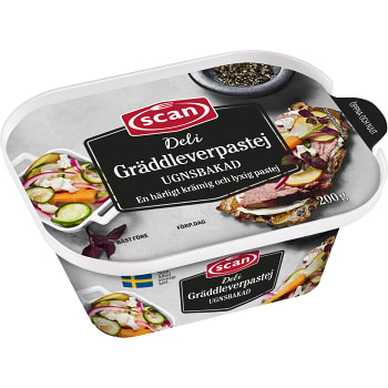 Gräddleverpastej Ugnsbakad Deli 200g Scan