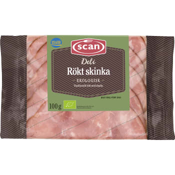 Skinka Rökt Ekologisk 100g Scan