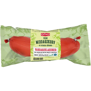 Vego middagskorv ovo milt kryddad 300g Scan