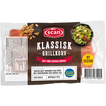 Grillkorv Klassisk 640g Scan