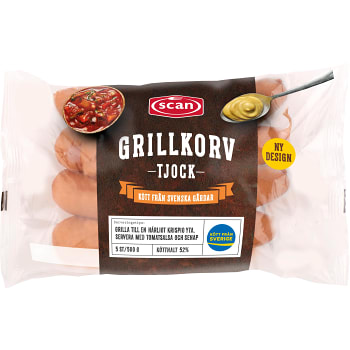 Grillkorv Tjock 500g Scan