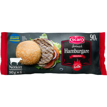 Hamburgare ostekt 90g 6-p Scan