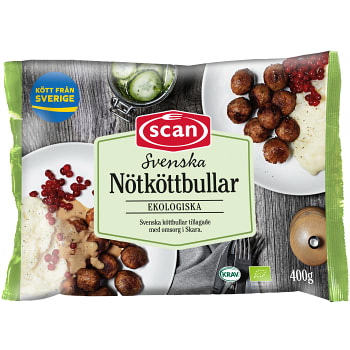 Nötköttbulle Fryst Ekologisk 400g KRAV Scan