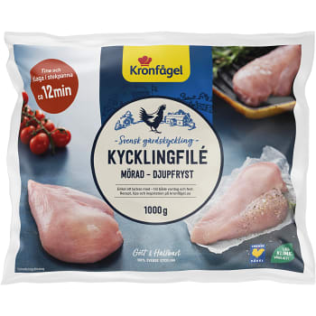 Kycklingfilé Fryst 1kg Kronfågel