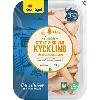 Minut kyckling Stekt &amp; Skivad Ceasarsmak 200g Kronfågel
