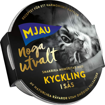 Kattmat Kyckling i sås Våt 85g Mjau