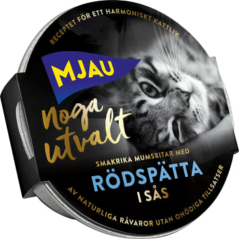 Kattmat Våt Noga utvalt Rödspätta 85g Mjau