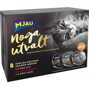 Kattmat Lax Kalkon Lamm 8-p 680g Mjau