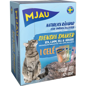 Kattmat Svenska Smaker Fisk &amp; kött 12-p Mjau