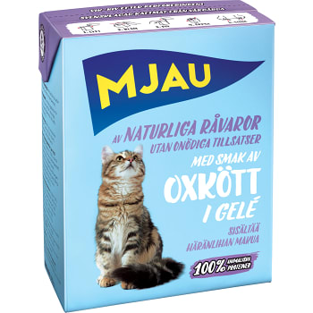 Kattmat Oxkött i gelé 380g Mjau