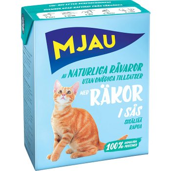 Kattmat Räkor i sås 370g Mjau