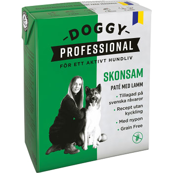 Hundmat Paté Lamm 370g Doggy