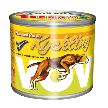 Hundmat Färs med Ris & kyckling 665g Vov
