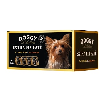 Hundmat Delikatesspaté Kyckling/Kalkon 4-pack Doggy Delikatess