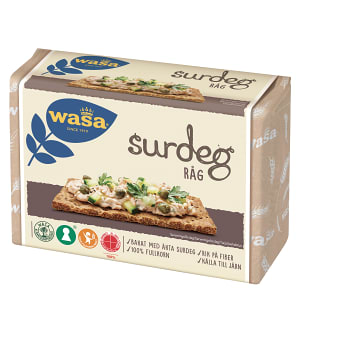 Knäckebröd Surdeg Råg 305g Wasa | Handla mat online från din lokala ICA ...