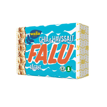 Knäckebröd Falu Råg-Rut Chia & Havssalt 235g Wasa | Handla mat online ...