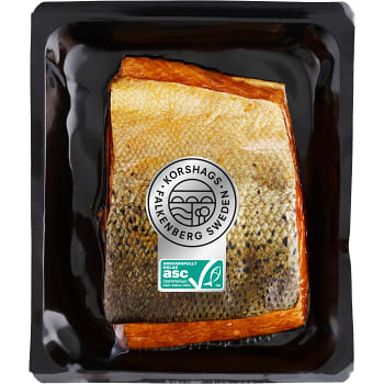 Laxfilé varmrökt dubbel i bit 600g Miljömärkt Korshags