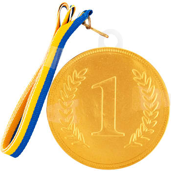 Guldmedaljong choklad 23g 1-p Steenland Chocolate