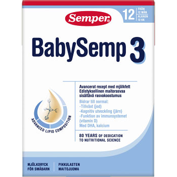 Tillskottsnäring BabySemp 3 Från 12 mån 200ml Semper
