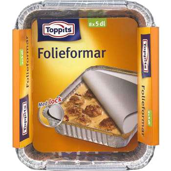 Folieformar med lock 5dl 8-p Toppits