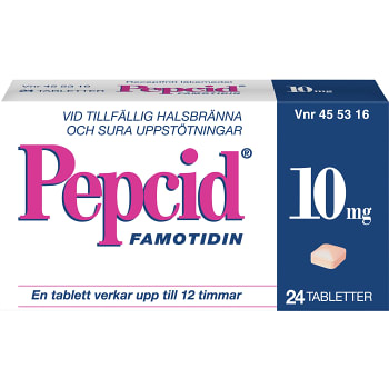 Tablett 10 mg, Blister 24tst Pepcid