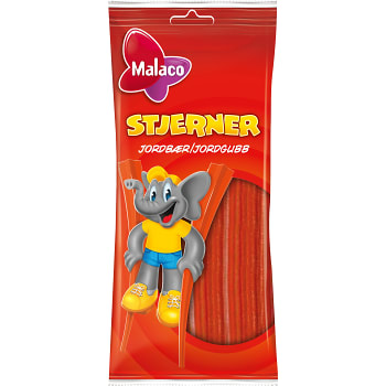 Stjärnor jordgubb 92g Malaco