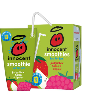 Barn Smoothie Jordgubb Hallon Äpple 4-p 150ml Innocent